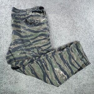 Tiger Stripe Camo Cargo Pants Mens XXL Regular Ripstop Cotton Tactical 46x32
